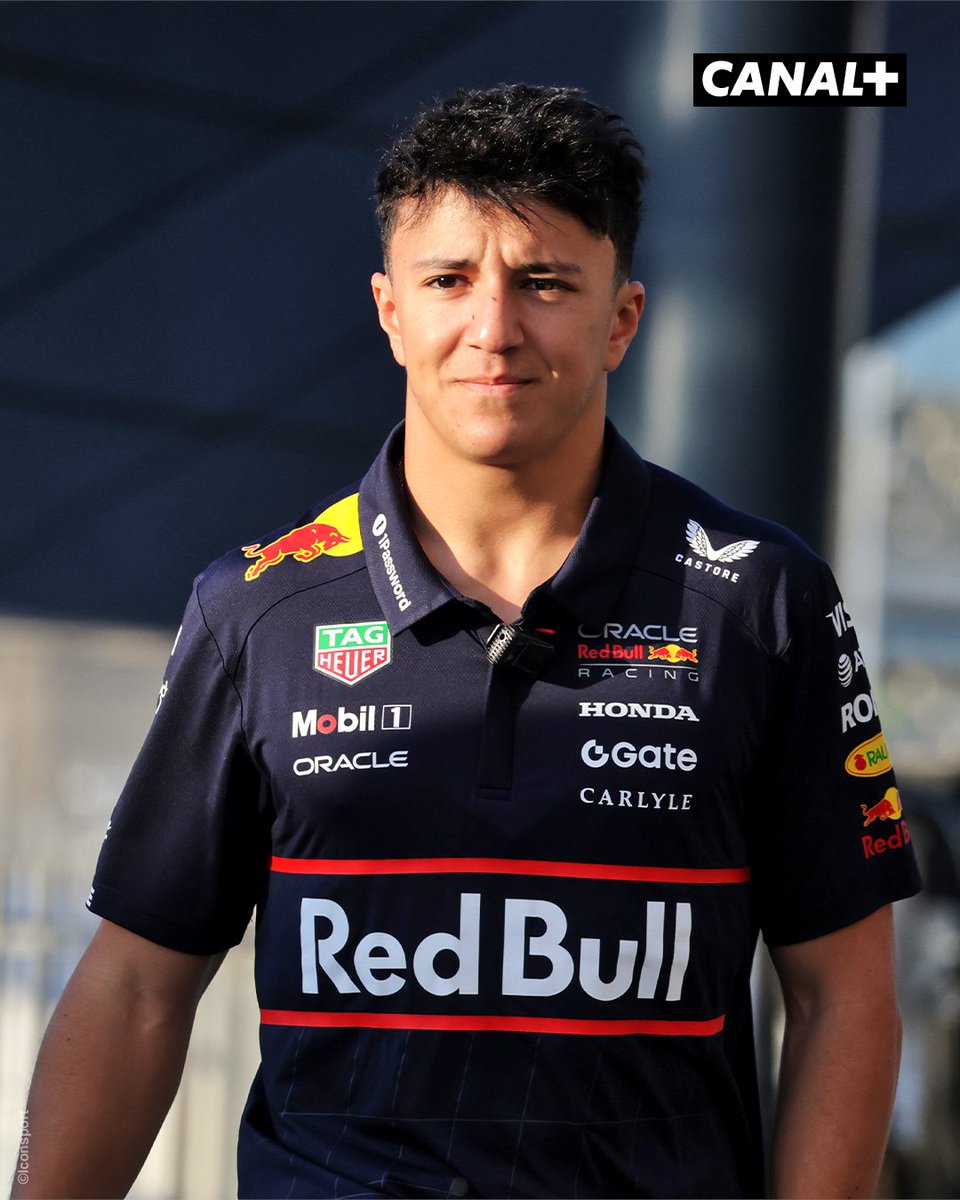 CanalplusF1's tweet image. Première fois en tant que pilote Red Bull pour Isack Hadjar à l'occasion des tests à Abu Dhabi ✨ #F1