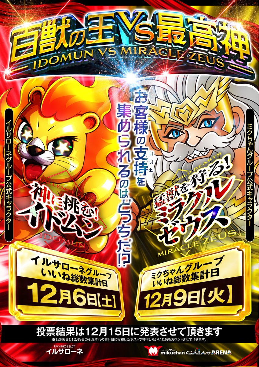 イドムン とのいいね！対決 勝利目前なのか(゜ロ゜)!? 夜からの