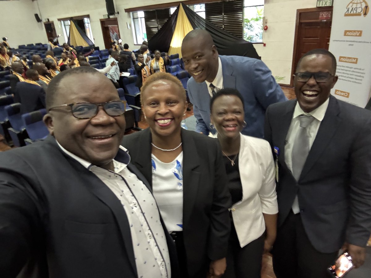 CPAs graduate.. presided over by ICPAK Chairlady - CPA Prof Kilunda, CEO- CPA Dr.Grace Kamau, CPA Prof Letting -Council member: FCPA Dr John Mudany- Chairman of RQAC , DC - CPA Chris Ahmed.. congratulations