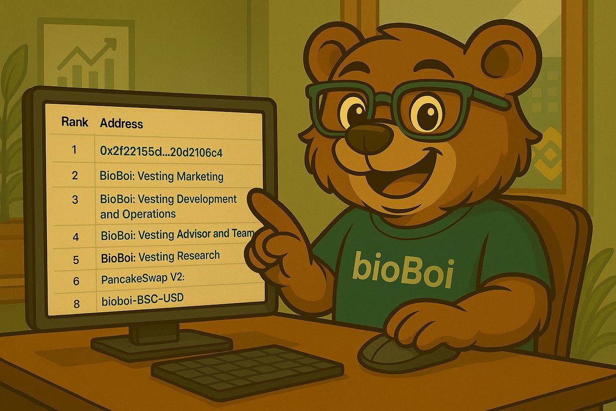 GM! ☀️🐾

BscScan wallet data is now fully verified &amp; approved.
This step strengthens our credibility —
and shows the structure behind the silence.

More clarity.
More trust.
More progress.

bioBOI keeps leveling up. 🟩🚀

🔗 bscscan.com/token/0x370fa5…

#bioboi $bioBOI <a href="/bscscan/">BscScan</a>