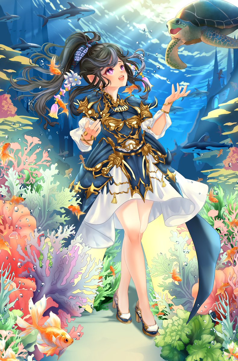 Not all of my characters are OCs though. One is really just my Warrior of Light from the MMORPG Final Fantasy  14
Here is Princess Orivye drawn by <a href="/Nootsunday/">noot ☼ commissions timu</a> and <a href="/amirula80787752/">flowerisfetish *COMMISSION OPEN*</a>