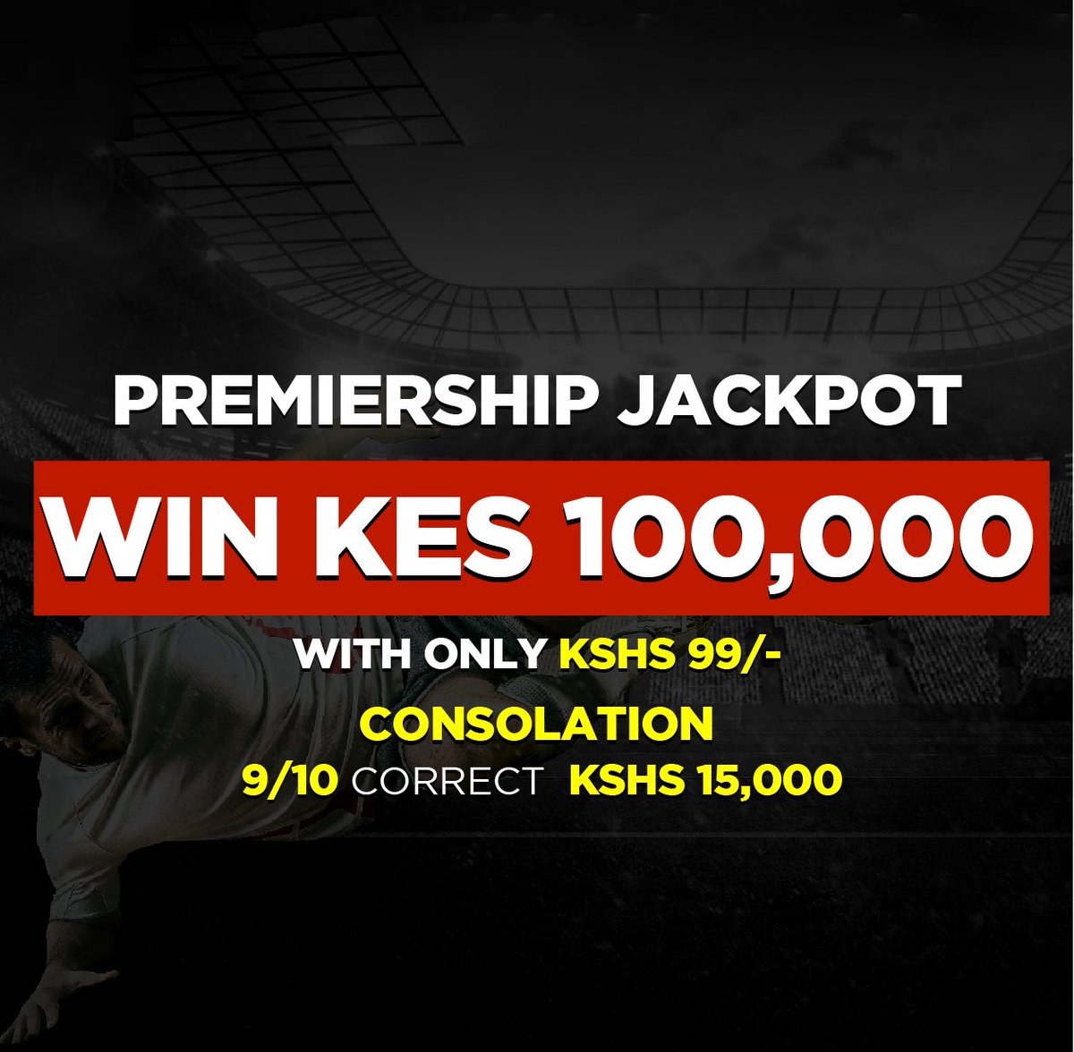 PREMIERSHIP JACKPOT IS HERE
wekelea 99 Bob tu, na ushinde 💰100, 000.00 KSH

Na CONSOLATION
9/10 - KSH 15,000/-💵

Visit👉dafabet.co.ke
to make your selections

Game ya kwanza itakuwa
Chelsea  vs Everton
Win/Draw/Win - Regular Time
13/12/2025
06:00 pm
