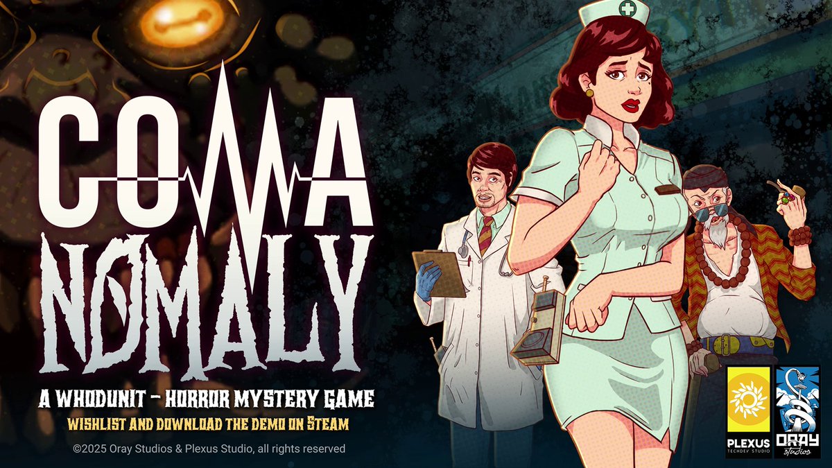 comanomaly's tweet image. Hi everyone, welcome to our new page! Comanomaly is an upcoming whodunit mystery - horror comedy game by @oraystudios and @PlexusStudio . 
Feel free to follow to keep updated about the game!