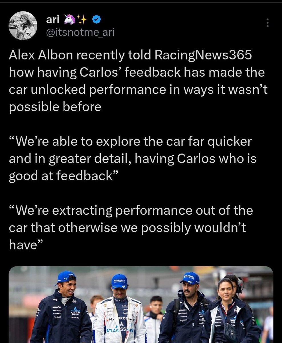 sainzifyy's tweet photo. a random miserable twitter user vs alex albon &amp; james vowles. https://t.co/z6ZBf9fjub