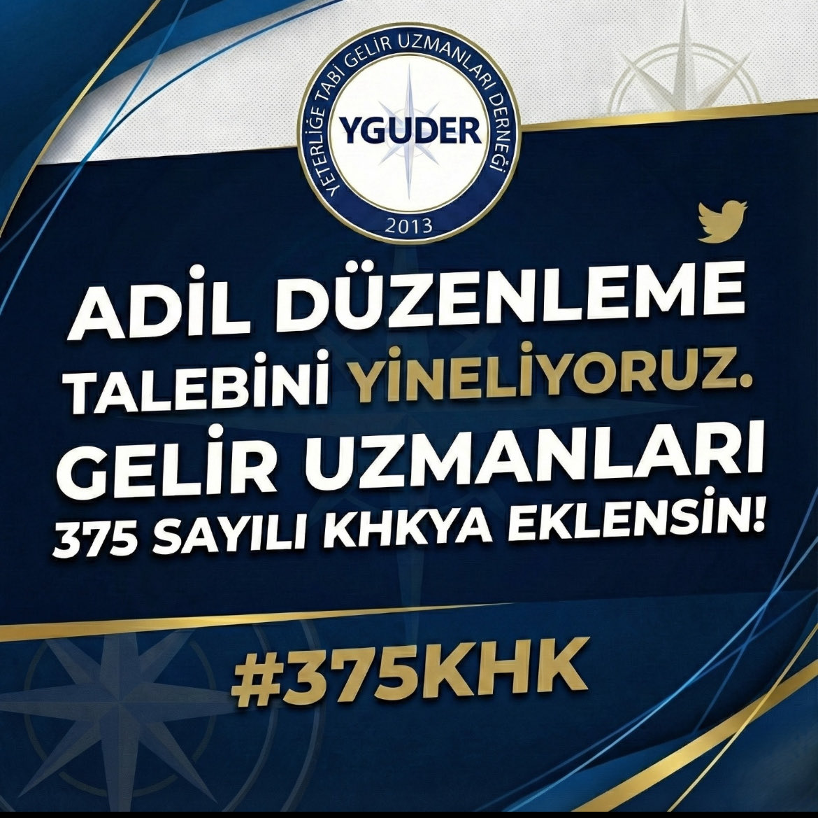 Zaten derin haksızlıklara uğrayan ve yıllardır sancılı bir süreç geçiren bu kıymetli mesleğin daha fazla haksızlığa uğramasına müsaade etmeyin. 

#375KHKdaAdalet

<a href="/tcbestepe/">T.C. Cumhurbaşkanlığı</a> <a href="/_cevdetyilmaz/">Cevdet Yılmaz</a> <a href="/oktay_saral/">Oktay SARAL</a> <a href="/memetsimsek/">Mehmet Simsek</a> <a href="/ilhan_hatipoglu/">Dr. İ. İlhan Hatipoglu</a> <a href="/HMBakanligi/">T.C. Hazine ve Maliye Bakanlığı</a>