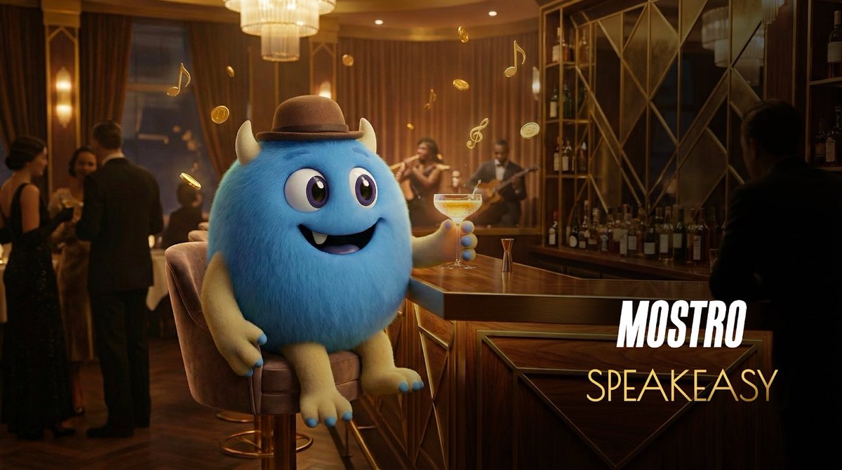 🪩 Mostro.xyz is a fan-powered music tokenization platform. 
🔑 Speakeasy is Mostro's community access &amp; utility token. 

If you know, you know.

Every holder of 1M of Speakeasy gets access to:

1️⃣ Gated Discord community
2️⃣ 1 Artist NFT drop
3️⃣ Mostro private events