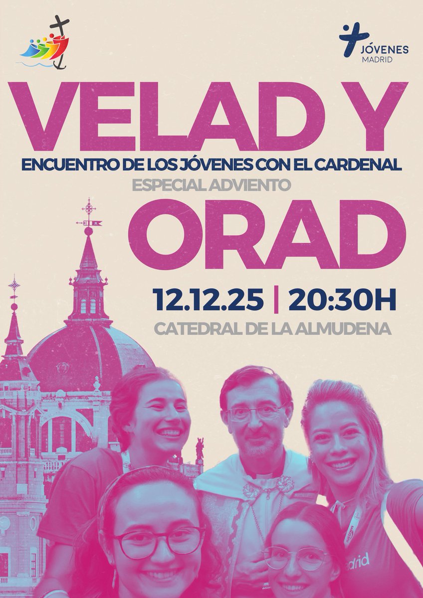 📰El <a href="/CardenalCobo/">Cardenal José Cobo</a> preside este viernes la vigilia #VeladYOrad con los jóvenes en la catedral de la Almudena 

🕣20:30h
📹Se podrá seguir también a través del canal de YouTube de <a href="/archimadrid/">Archidiócesis de Madrid</a>

archimadrid.org/index.php/ofic…