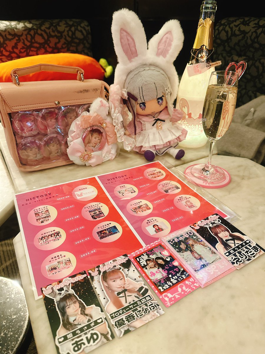 yuka_nyohu_'s tweet photo. ご予約🈺

にょふっ子王女👸🏼
いつもシャンパン🍾
ありがにょです💕

にょふ活グッズも🎀

そして今回は
たりらびの歴史をにょふブログ参考に
作ってきてくれた‼️

裏にはお手紙💌うれちｨかわ🥹

来年もがんばるにょ❤️‍🔥

今日はお暇なので
配信しまっす🎥 https://t.co/1EVeU6On3V
