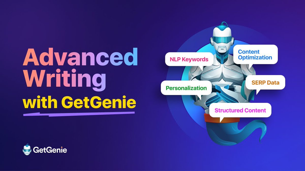 getgenieai's tweet photo. Revolutionize your content game with GetGenie AI's Advanced Writing! 

Personalize AI-generated blogs with targeted keywords &amp; context for killer SEO rankings. Write 20x faster, all on the free plan! 

Try it now: https://t.co/1Y9Ri9H13L

#AIContent #SEO #GetGenieAI https://t.co/DrXRL76da0