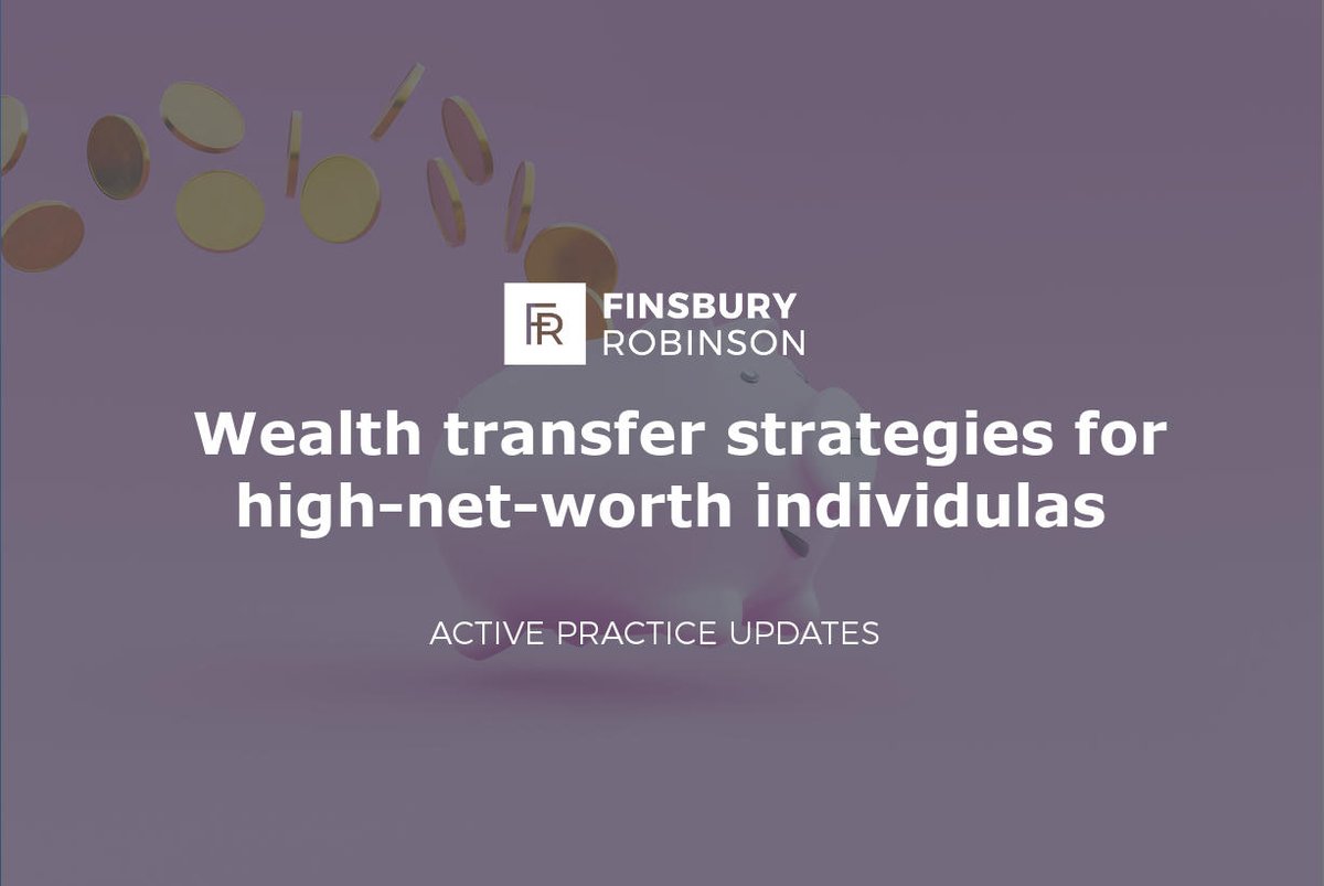 Download our Wealth transfer strategies for high-net-worth individuals Guide

It also covers portfolio tactics for capital gains, opportunities for business and agricultural reliefs, and the role of structured philanthropy

Read More: finsburyrobinson.co.uk/resources/weal…