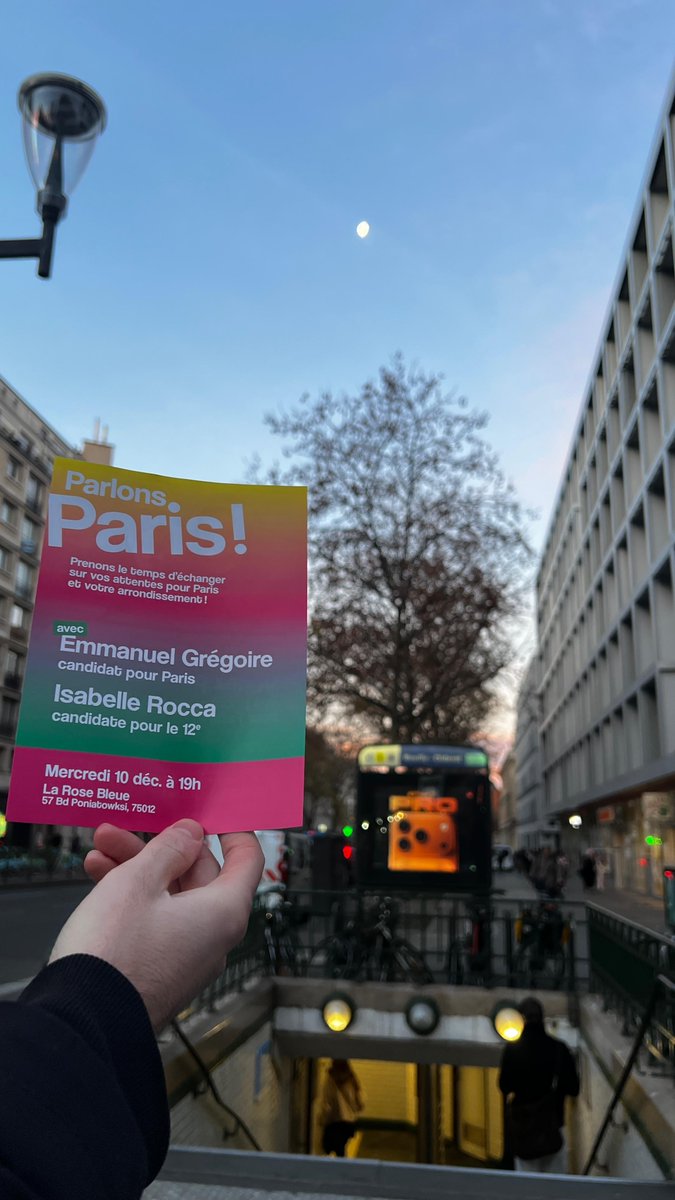 isabelle_rocca's tweet photo. Notre #ParlonsParis #Paris12 avec @egregoire, c’est demain soir !

Prenons le temps d'échanger sur vos attentes pour Paris et votre arrondissement ! 

Ce mercredi 10 décembre à 19h à la Rose Bleue, 57 Bd Poniatowski, on vous attend : écouter, échanger, débattre, et surtout initier la politique que vous souhaitez qu’on porte 🌹