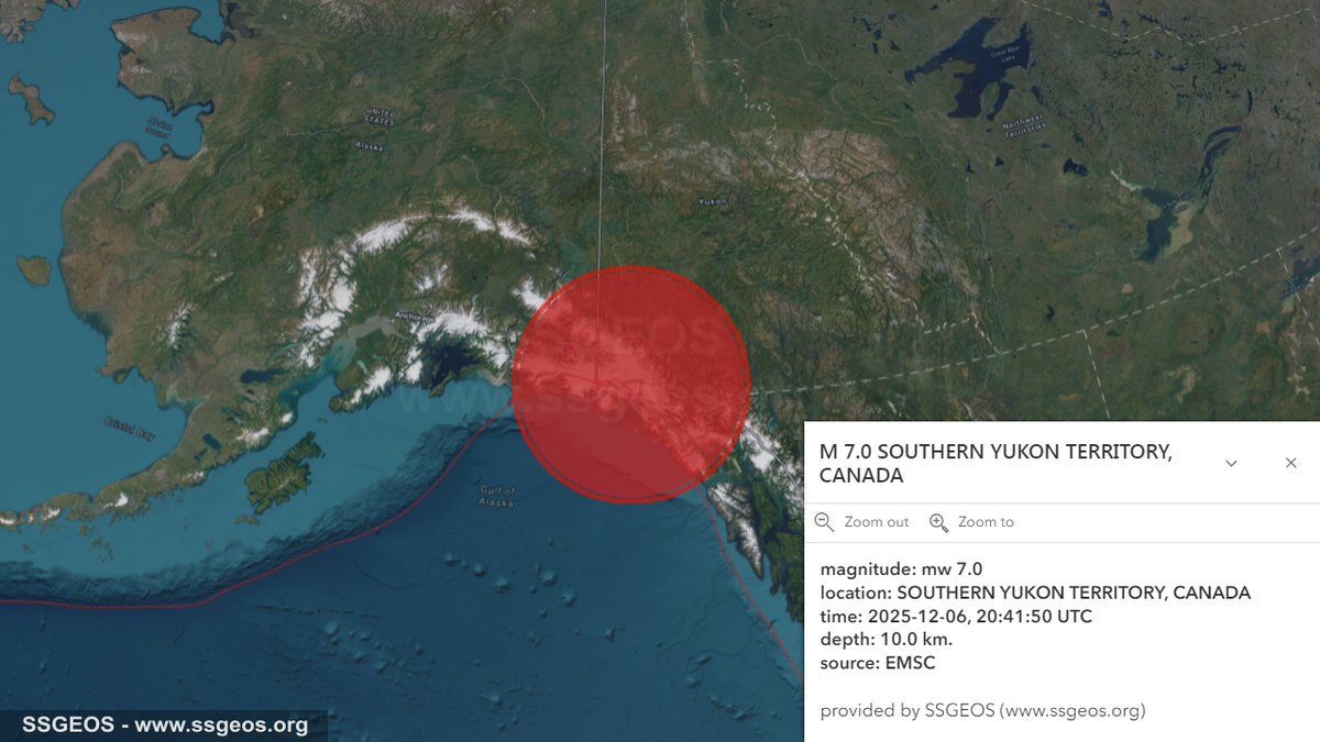 The #earthquake in #Canada on the 6th has been revised to magnitude 7.0 as per EMSC. That makes two M7 quakes in two days. This is similar to the previous major earthquakes (two on 10 October). Long-term average occurrence of M7+ is 20-24 days, but that's theory, not reality.
