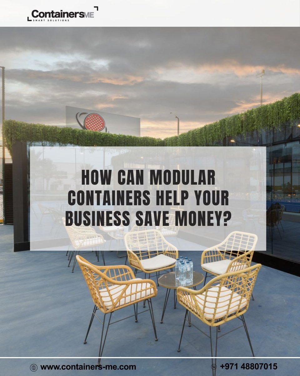Containers_me's tweet image. Modular   containers help businesses save money — by reducing build costs, lowering   energy use, and providing reusable structures with no demolition.

  Want to cut costs with modular   solutions?

    DM Us Now
 
    #modularcontainers #costsaving #containersme