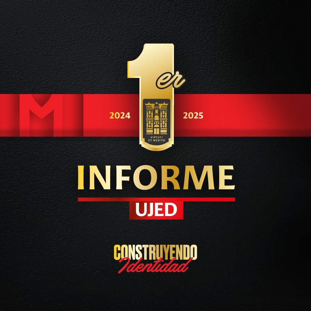 💪#ConstruyendoIdentidad, Primer Informe de Resultados de nuestro rector #UJED M. S. P. Ramón García Rivera. 

¡Por la Universidad que queremos! #IdentidadUJED