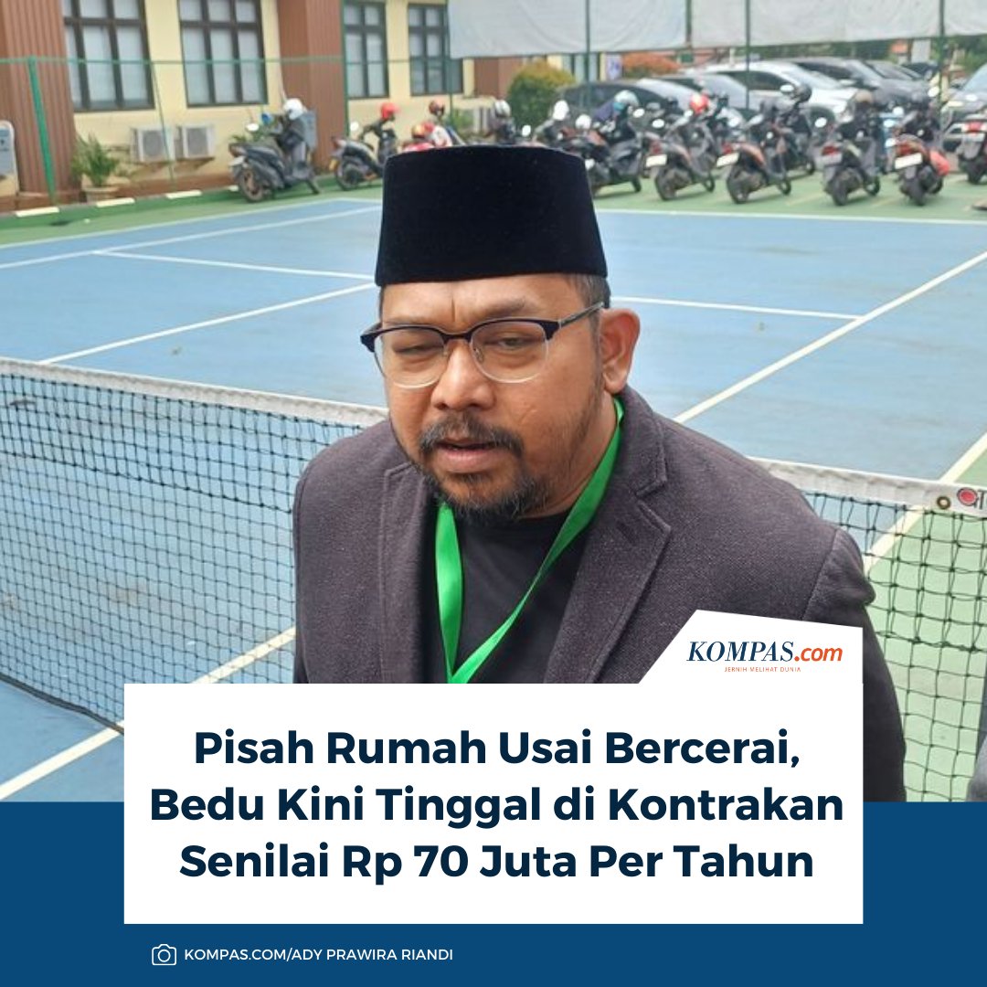 kompascom's tweet photo. Usai membacakan ikrar talak di Pengadilan Agama Jakarta Selatan, Selasa (9/12/2025), Bedu mengungkapkan bahwa dirinya kini tidak lagi menempati rumah lamanya.
Baca di sini: https://t.co/D9NcHvUvM3.
~AA #Bedu https://t.co/j7sPYZfF1w
