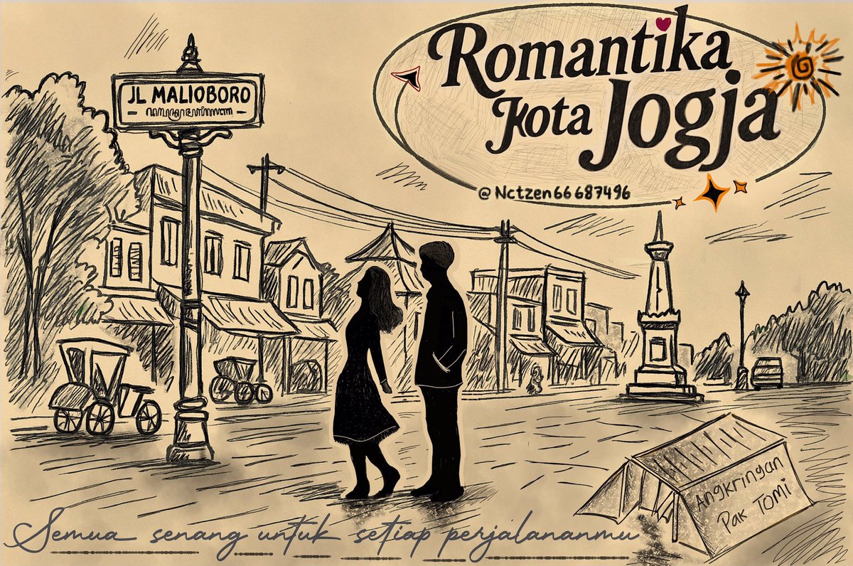 nctzen66687496's tweet photo. Romantika Kota Jogja
—

Oleh-oleh khas Yogyakarta adalah patah hati. Sebab di bawah langit sore itu, kita pernah sepakat untuk bahagia, sebelum akhirnya sepakat saling mengatakan ‘hati-hati di jalan’.

╰┈➤Mark Lee lokal au https://t.co/xEM8yQAkkb