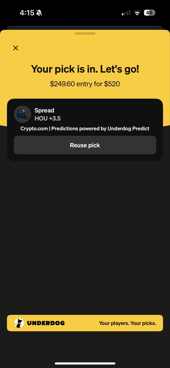 This was a nice hit after everyone was on chiefs thinking no way they can lose at home. Should’ve gone moneyline 🥱