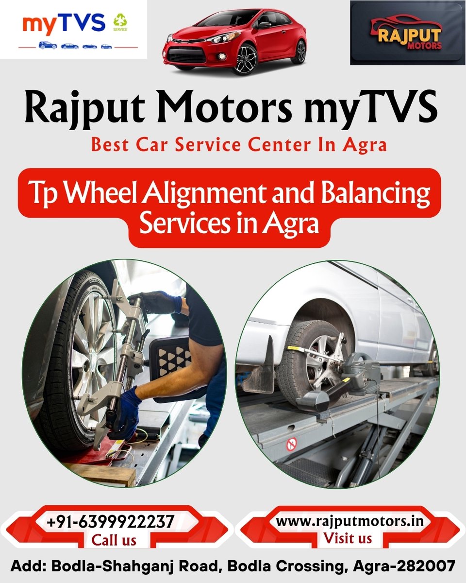 RajputMotors's tweet image. At Rajput Motors myTVS, we specialize in delivering the Best Wheel Alignment and Balancing Service Near Me in Agra, ensuring your car performs at its best on every road.

Call Now: +91 6399922237
Visit Us: rajputmotors.in/wheel-alignmen…

#WheelAlignmentService #WheelBalancingService