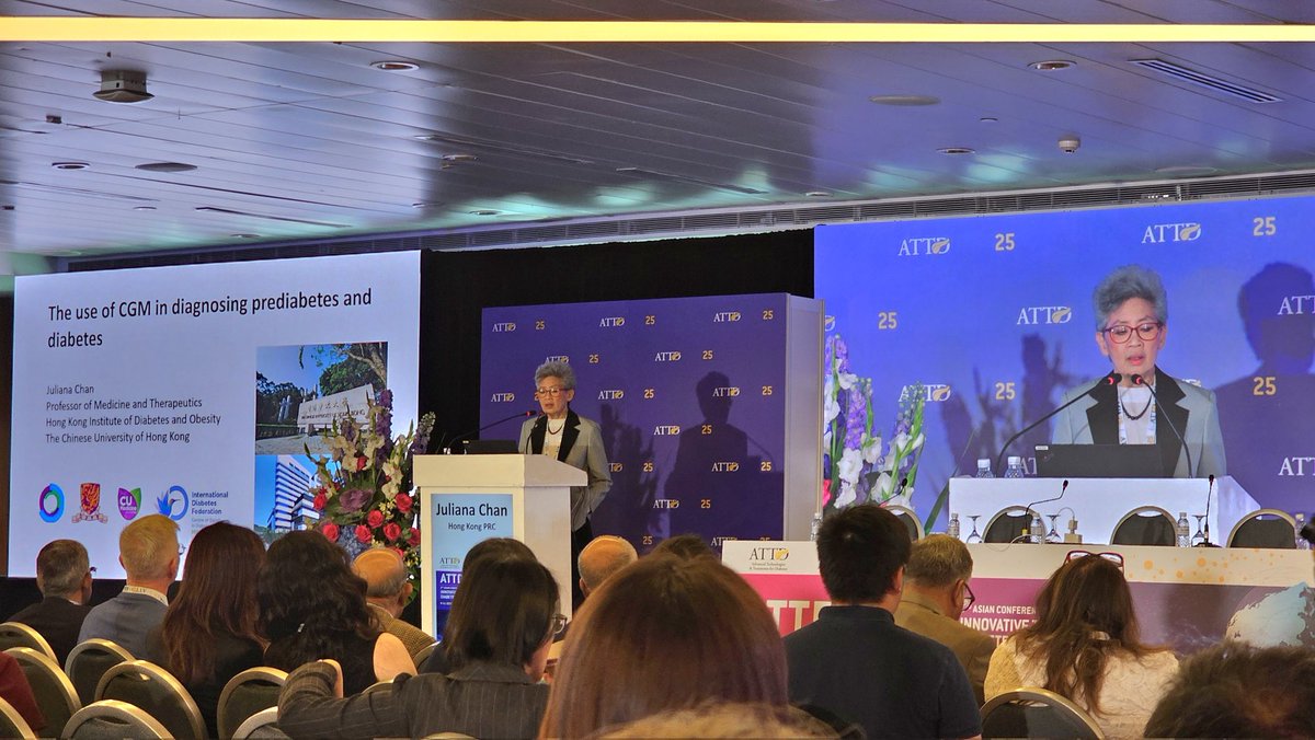 DrMichaelHuang's tweet photo. The 2nd #attdasia25 is underway in Singapore! 750 delegates from 54 countries. Opening plenary from Prof. Juliana Chan from @CUHKMedicine. https://t.co/BvSNAPAaeK