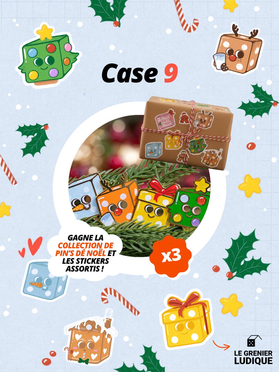 GrenierLudique's tweet image. 🔴 #CalendrierDuGrenier | Case 09

🎁 À gagner : 4 x #Pins + 8 x #Stickers de Noël
➡️ RT + Follow @GrenierLudique

Ouvert à 🇫🇷 &amp;amp; 🇧🇪
✅ TAS le 11/12/25 - 20H (#Concours sur FB et IG également cf image)
ℹ️ Plus d'infos en commentaire

#jds #JeuConcours #j2s #bgg #christmas #noel