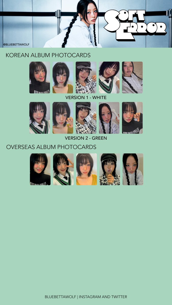 bluebettawolf's tweet photo. Yves "Soft Error" Template - Soft Error Era Template (Album Photocards / Album Photocards + POB) - Last Updated: 2025.12.08
@Yves___official #์ด๋์์๋
#์ด๋ธ #Yves #Soap #SoftError ์ด๋ฌ์ ์๋
์จ๋ฒ ํฌํ ์นด๋ ํฌ์นด pc poca photocard ์ด๋ธ https://t.co/tI0zXgdLbW