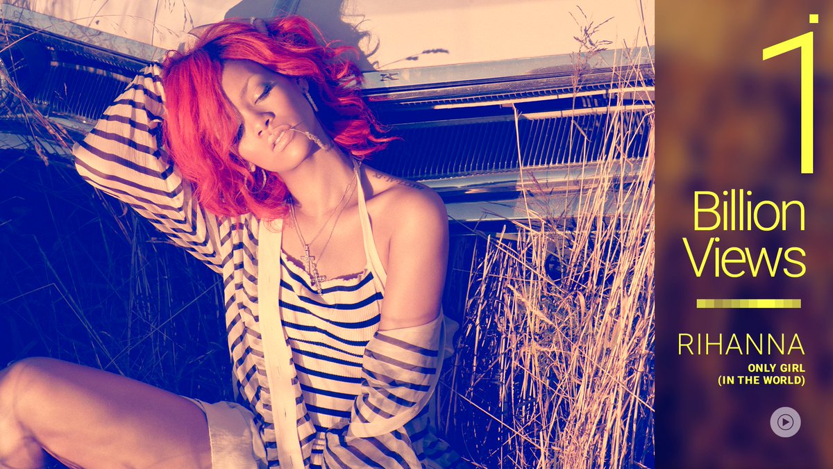 youtubemusic's tweet image. we’ll NEVER stop screaming this hook. happy to welcome @rihanna's  “Only Girl (In The World)” to the #BillionViewsClub!