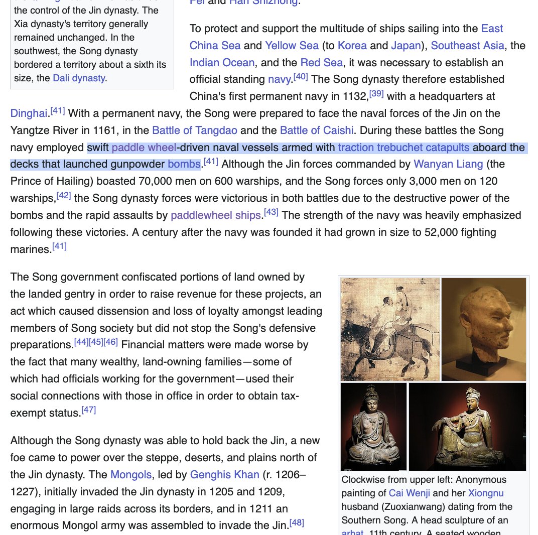 É incrível o quão avançada era a China antiga.
A dinastia Song usou navios de guerra com rodas de pás movidas a esteira