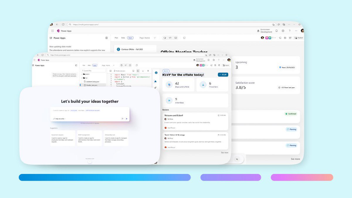WonderLaura's tweet image. 🌟 Inside the New Power Apps: The Future of App Development 🌟
📲 Apps, agents, and Microsoft 365 Copilot now work seamlessly together, creating a unified AI-assisted experience across business and productivity applications.
#PowerApps #PowerPlatform