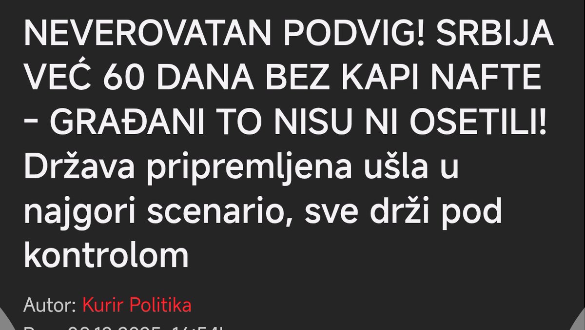 Srbija može da ima nafte koliko god joj treba
NACIONALIZACIJA!!!
Ali glavni dahija onda strahuje za sebe, svoje bliznje, ZA SVOJE PAREEE!!!