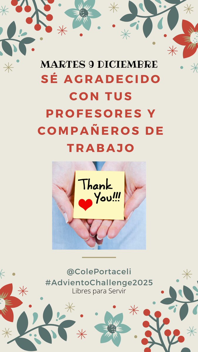 #Portaceli25 Comenzamos el Adviento 2025 ¿Te apuntas?

Cada día una actividad que nos ayude a vivir el Adviento más conscientes y comprometidos.

🕯️#AdvientoChallenge2025 #LibresParaServir