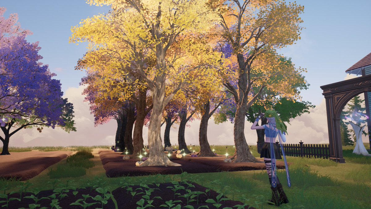 ＃インフィニティニキ　なんか光源バグってる木があるな…って思ったらレア作物だった