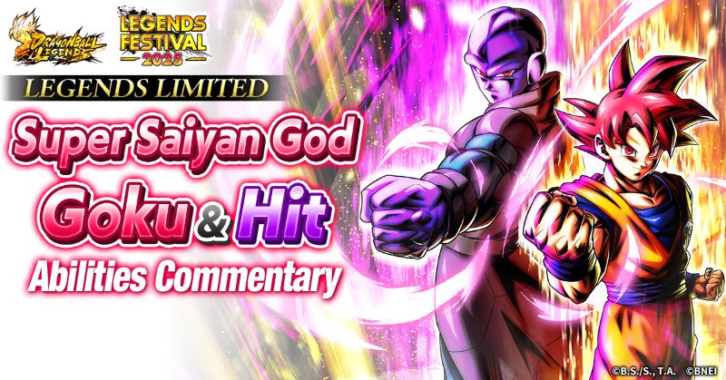 DB_Legends's tweet photo. The abilities of new LEGENDS LIMITED "Super Saiyan God Goku &amp; Hit" have been released on the official site!

Check them out here: https://t.co/pq0Aq3Bty5

#DBLF2025
#DBLegends
#DragonBall