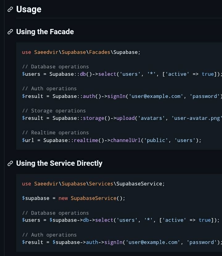 saeedvir/supabase: Un paquete de Laravel para integrarse con los servicios de Supabase https://t.co/XzAyP5Kasy