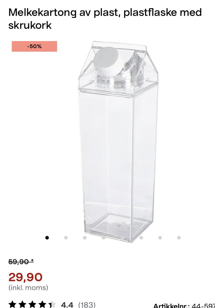 Så jeg tar melken fra en kartong over til?