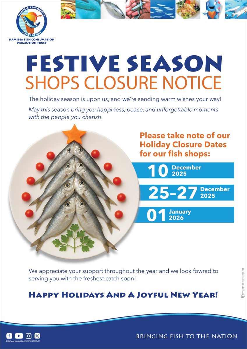 SHOP CLOSURE REMINDER

We wish to remind all our valued customers that our shop will be closed on Saturday, 27 December 2026.

Normal operations will resume on 29 December 2025.