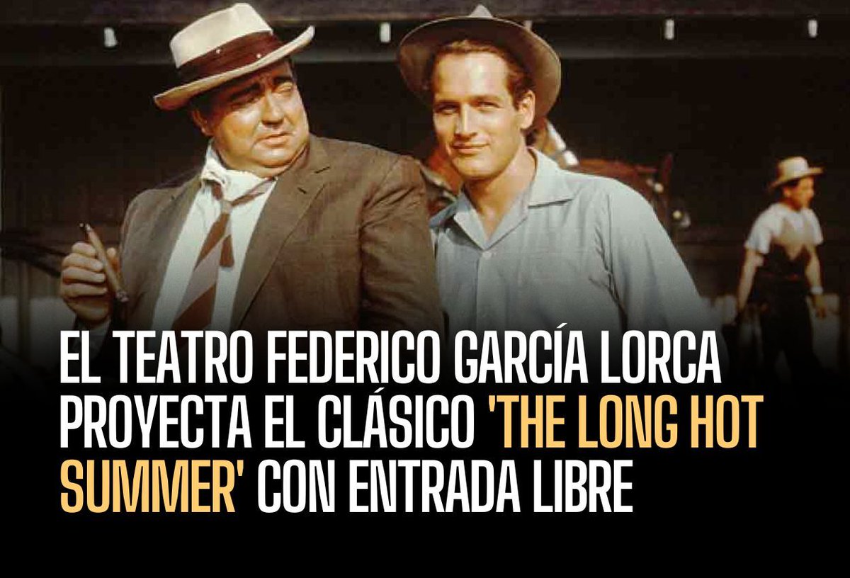 #GETAFE El clásico cinematográfico de 1958, The Long Hot Summer (El largo y cálido verano), dirigido por Martin Ritt y protagonizado por Paul Newman, se proyectará en el Teatro Federico García Lorca de Getafe el próximo 10 de diciembre a las 19:00 horas. getafecentral.com/2025/12/08/el-…