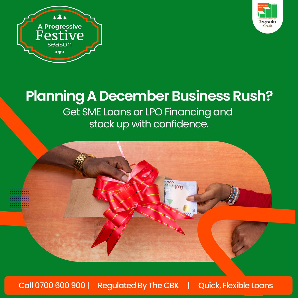 progressivecrke's tweet image. Planning a December business rush? 📈
Get SME Loans or LPO Financing and stock up with confidence.
👉 Apply Now 📞 0700 600 900 | 🌐 progressivecr.com

#BusinessLoans #LPOFinancing #AProgressiveFestiveSeason