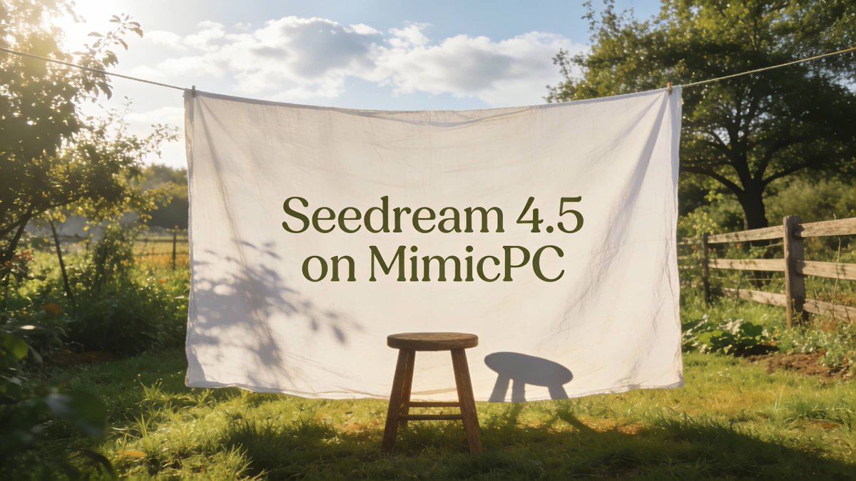 🚀 Seedream 4.5 is now live on MimicPC!
Create photorealistic visuals with advanced AI — multi‑image editing, precise detail control, and pro‑level text rendering powered by @ByteDance.

🎨 Try it → mimicpc.com/ai-tools/seedr…
#AIart #AIimage #AIGenerator #Seedream #ByteDance
