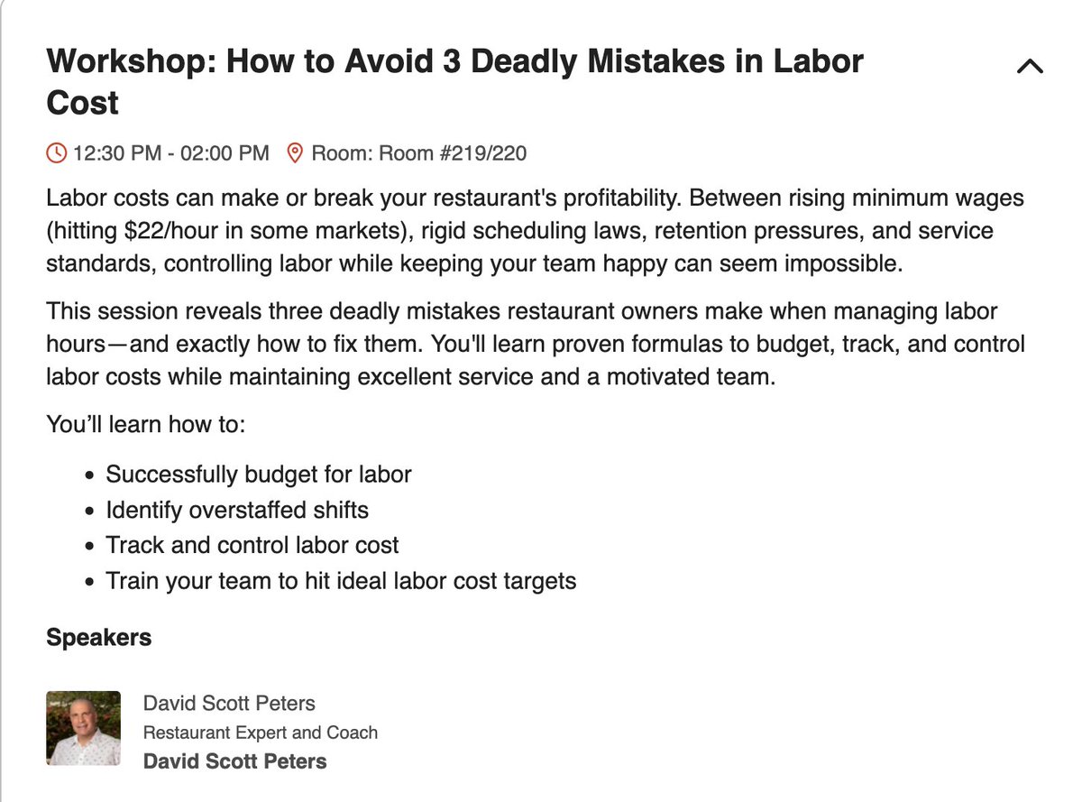 The annual Bar and Restaurant Expo aka #BRExpo fka the Nightclub and Bar Show returns to Las Vegas March 22-25th, 2026 and some of their best ever speakers are returning to present exceptional seminars for new and veteran hospitality owners &amp; managers.

barandrestaurantexpo.com/ncbshow-schedu…