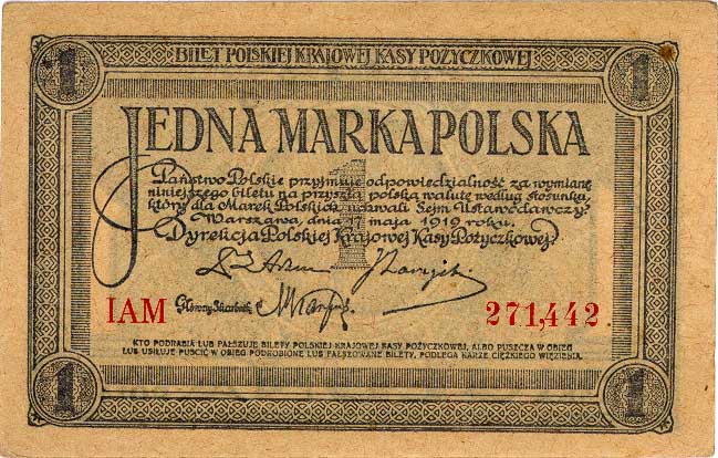 On this day 9th Dec 1916, the little known Polish Marka was born.

This short lived currency followed a near parallel path into hyperinflation as the German papiermark.