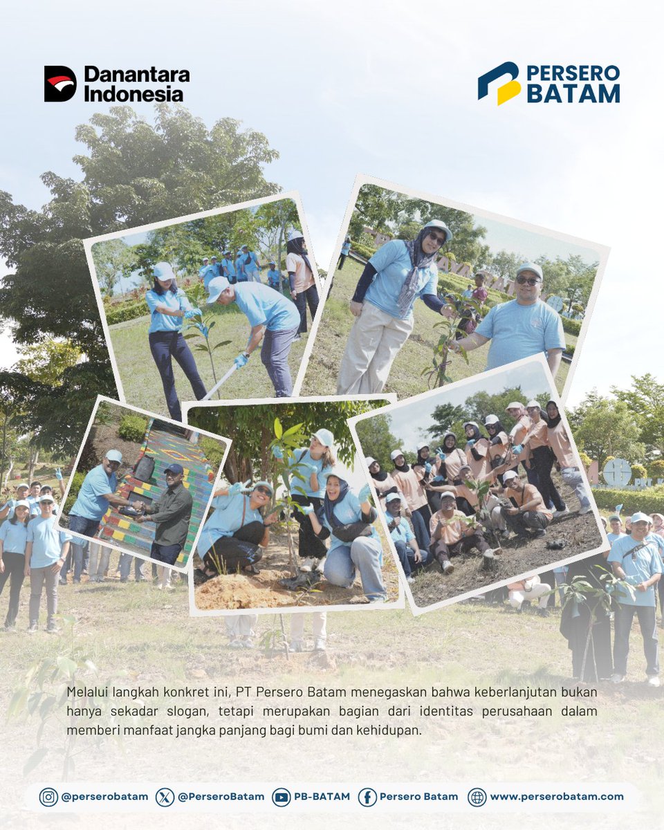 Langkah Hijau Persero Batam 2025 🌿
PT Persero Batam menanam 100 bibit pohon buah di Kebun Raya Batam melalui program TJSL sebagai komitmen membangun ekosistem hijau dan berkelanjutan. 🌱✨
#LangkahHijau #PerseroBatam #TJSL #GoGreen