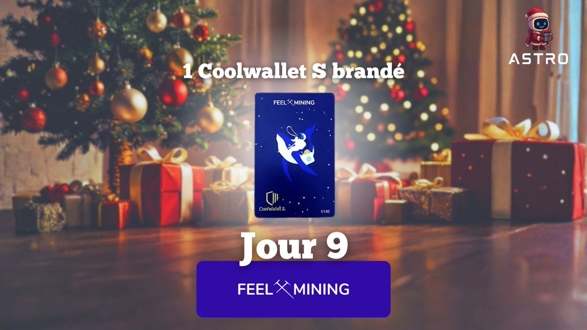 CALENDRIER DE L’AVENT [9/24] 🔒

Les pros le savent : 
"Not your keys, not your coin." 

<a href="/FeelMining/">Feel Mining ⛏</a> vous offre la solution ultime : un CoolWallet S Collector !

Format carte ultra-pratique, sécurité premium. Idéal pour avoir ses actifs importants dans la poche, à l'abri des
