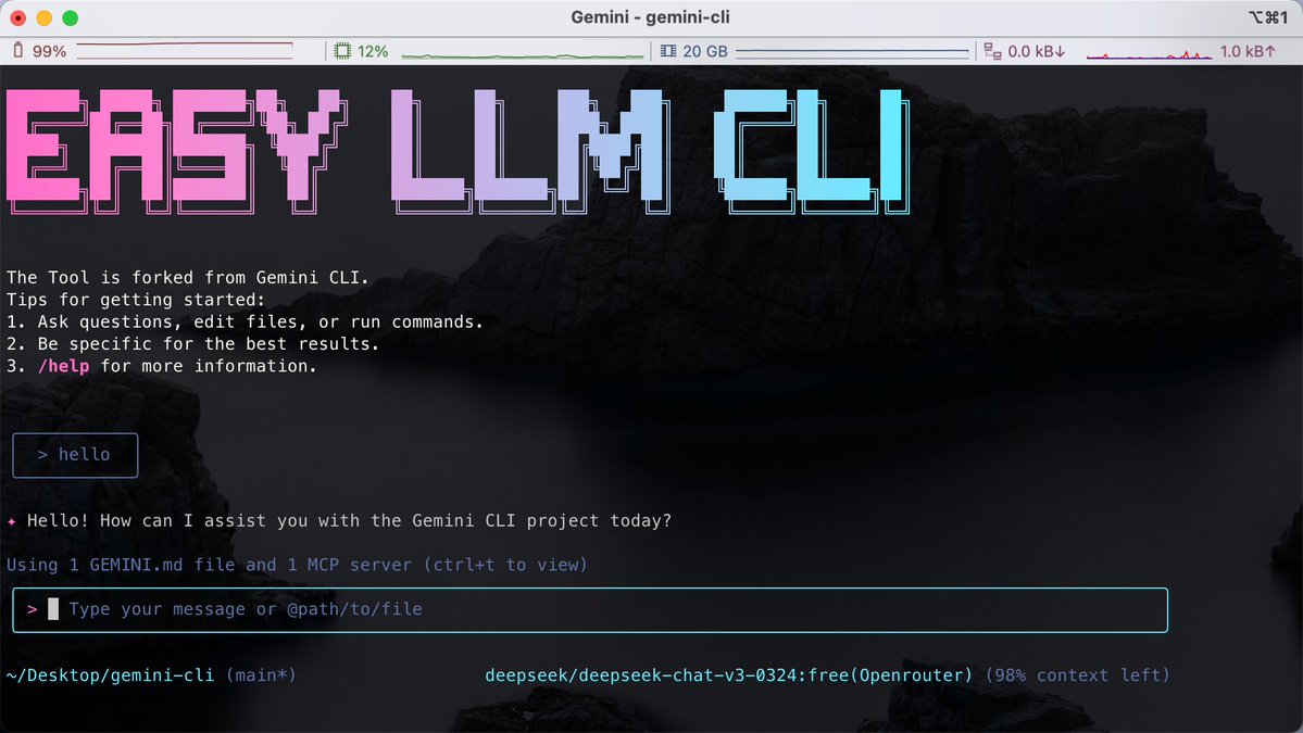 ターミナルでコードを書くことに慣れている人にとって、さまざまな AI ツールが特定のモデルに結び付けられているため、同じ CLI 内でさまざまな大規模モデルを柔軟に切り替えるのが難しいという課題がよくあります。
GitHubでEasy