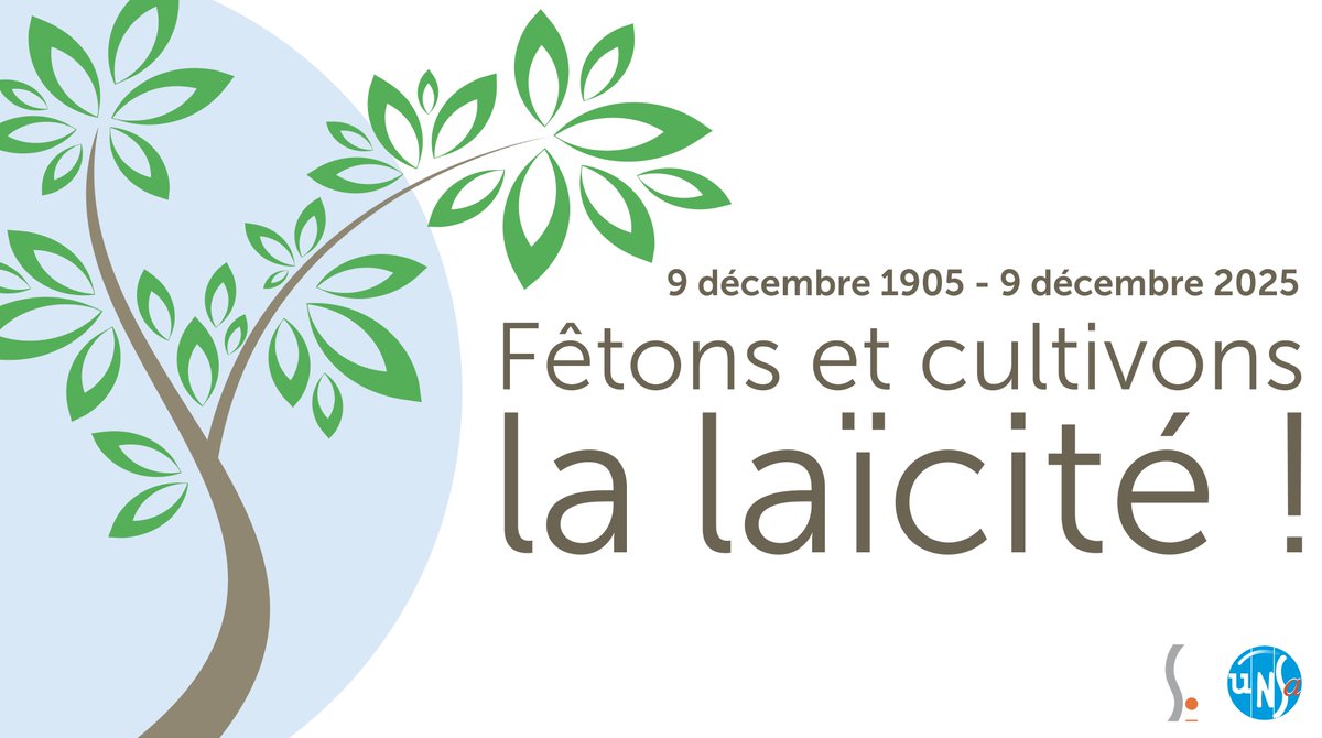 🗓️ Aujourd’hui, on fête les 120 ans de la loi du 9 décembre 1905 de séparation des Églises et de l’État !

Des événements sont organisés un peu partout sur le territoire. Retrouvez les actions proposées près de chez vous grâce à notre carte interactive 👉 se-unsa.org/2025/11/loi-de…