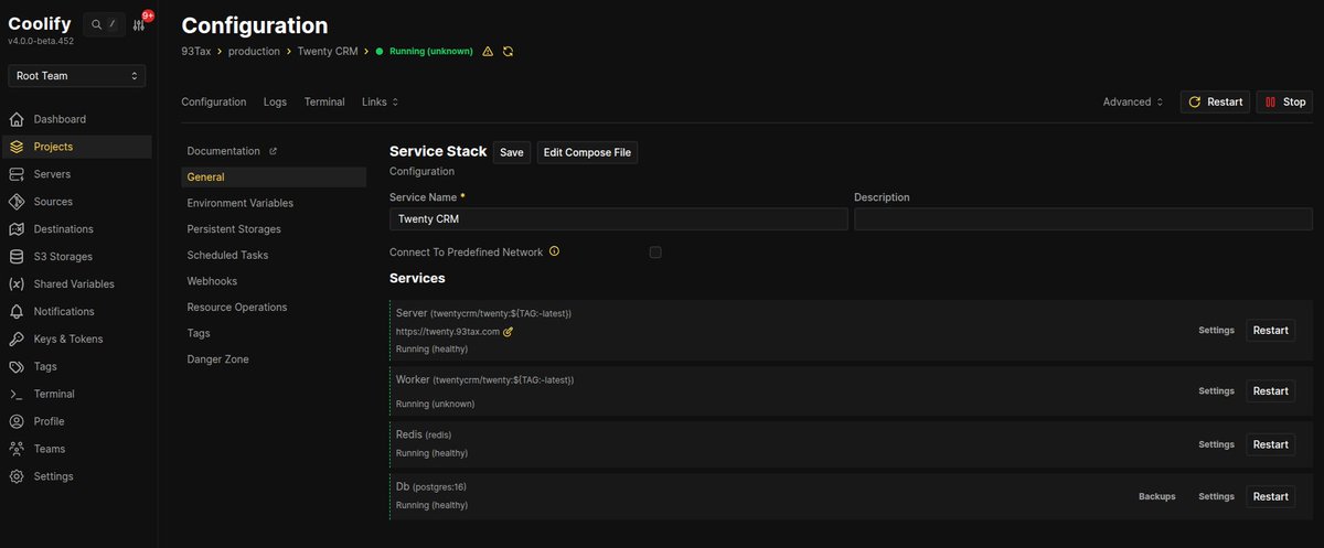 jinnatul_md's tweet image. Just finished setting up a full sales automation system + self-hosted @twentycrm  for an Austrian tax-savings law firm—deployed via @coolifyio  &amp;amp; @Docker in VPS.

Want the same free CRM setup? Comment "crm" 👇

#CRM #TwentyCRM #SalesAutomation #DevOps #Coolify #Docker #OpenSource
