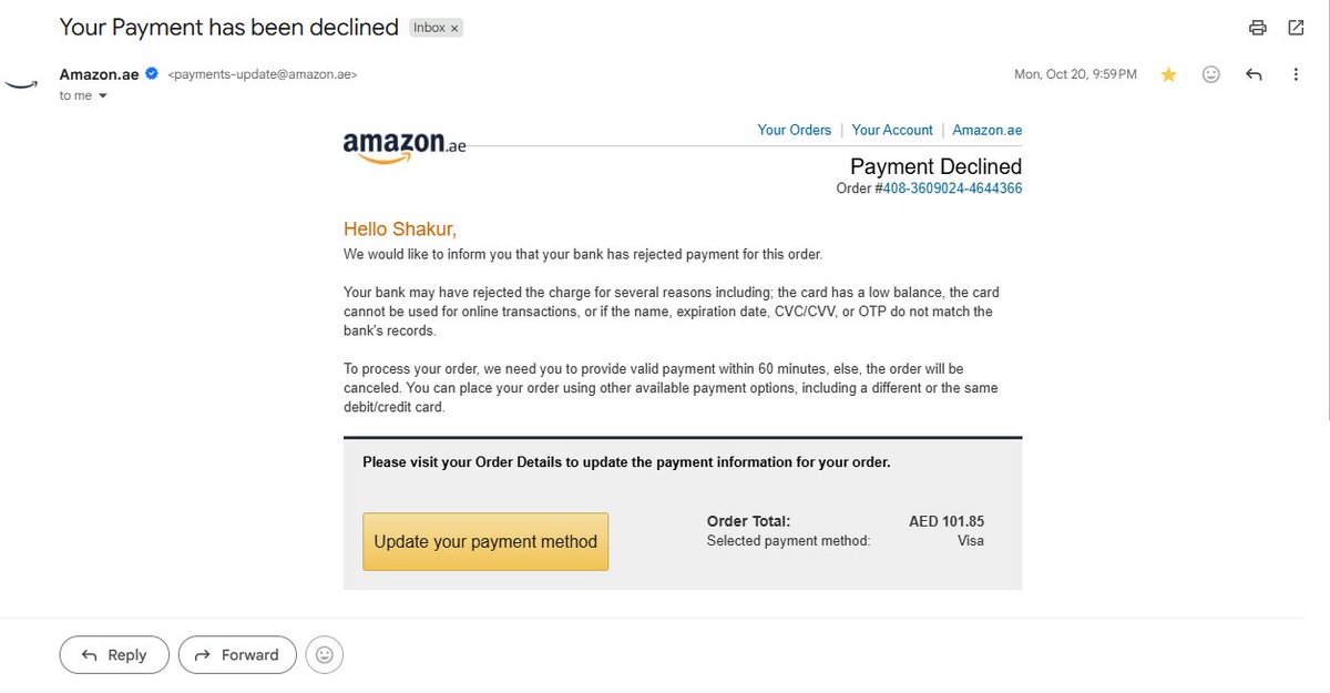 YoShakur's tweet photo. where am I supposed to go for refund deducted by @AbsaUganda @StanChartUGA, they claim to be investigating for a whole month yet the merchant @AmazonHelp @amazon did not charge me!

Pay attention to dates on this email
sadly no one is willing to help me get justice! https://t.co/pSMZwXcSwM