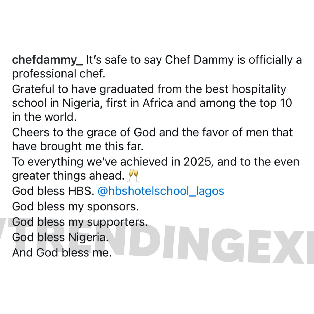 Update: Chef Dammy is now a Professional Chef, as she graduates from Culinary School.