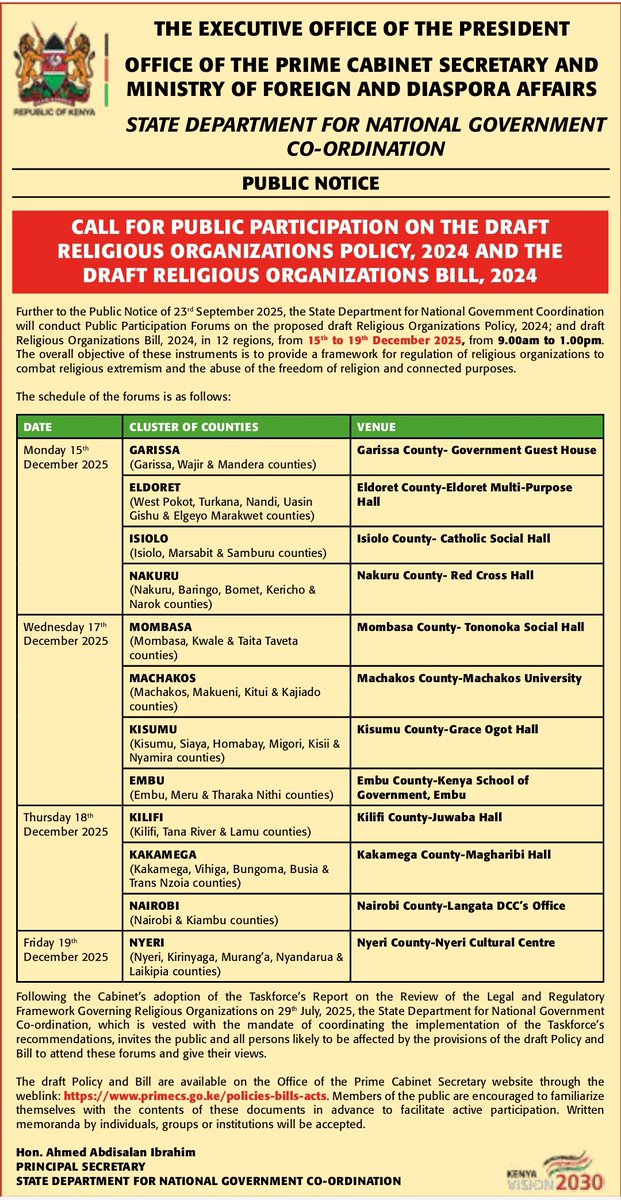 PUBLIC NOTICE. 
<a href="/NGCSKE/">State Department for National Govt Coordination</a> 
<a href="/cohesion_values/">DNCV KENYA</a> 
<a href="/HonAhmedSalan/">Hon. Ahmed Abdisalan Ibrahim</a>