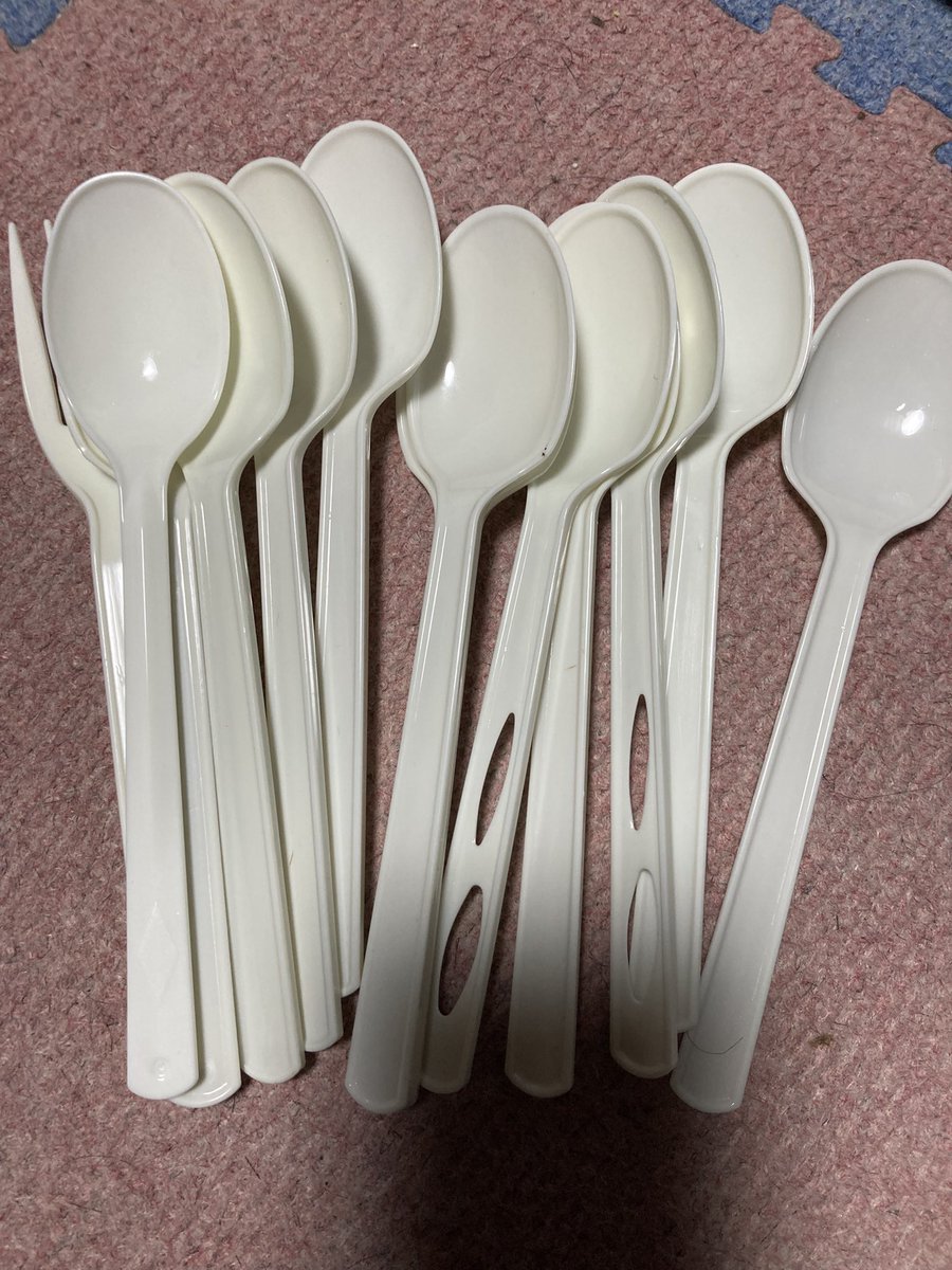 使い捨てスプーンじゃなくなってるスプーンがこれだけ出てきた。