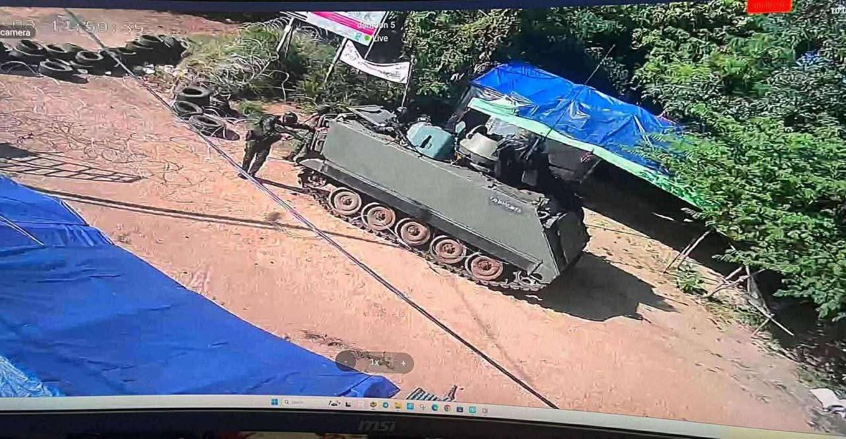 weiwen339's tweet photo. ០៧_០៨ ធ្នូ ២០២៥ 🇹🇭 ថៃឈ្លានពានដោយកម្លាំងយោធា និង ប្រេីអាវុធធនធ្ងន់ រថពាសដែក មកលើបូរណភាពទឹកដីកម្ពុជាជាលើកទី២ 🇰🇭

2025年12月7日至8日，泰国第二次动用武力、重型武器和装甲车辆入侵柬埔寨领土。 https://t.co/E98yBgNJ2W
